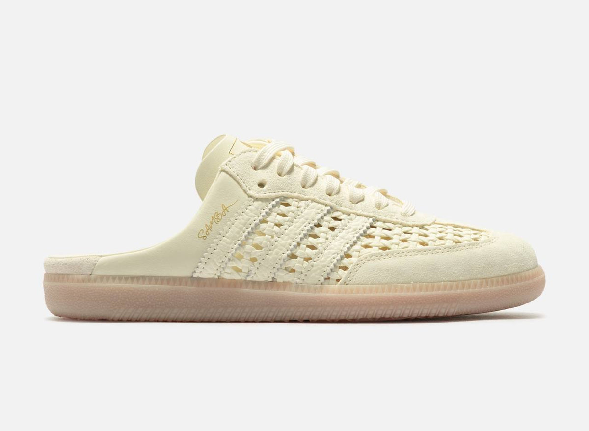 Samba mule woven cream white